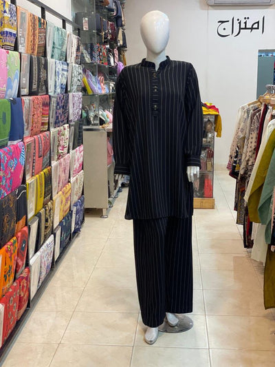 Black white lining 2 pc western